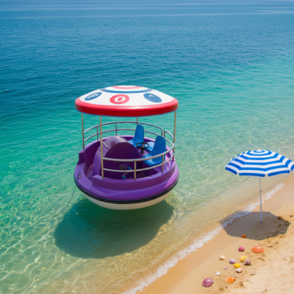 New Design Fiberglass Round Pedal Boat Customizable Color 5-Person Capacity for Lakes Rivers-Factory Price Meierya M-014 140kg