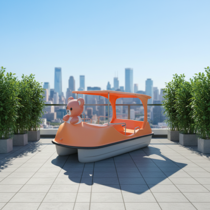 Yellow Duck Adult & Kids Pedal Boat Water Sports Entertainment Watercraft for 4 People Waterplay Crafts